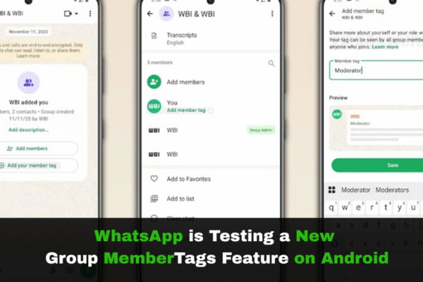 WhatsApp, group member tags