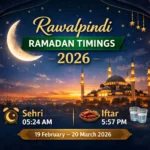 Rawalpindi Ramadan Timings 2026